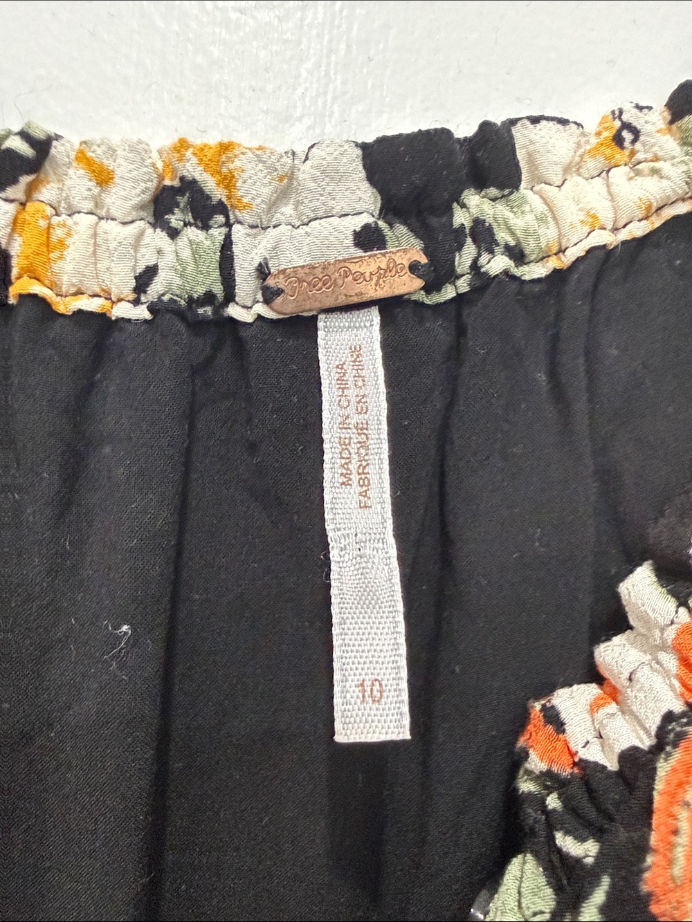 Free People Italian Breeze Off-the-Shoulder Dark Floral Mini Dress - Picture 5 of 5